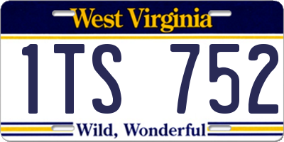 WV license plate 1TS752