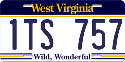 WV license plate 1TS757