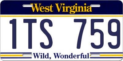 WV license plate 1TS759