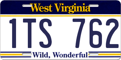 WV license plate 1TS762