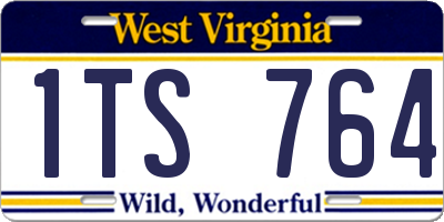 WV license plate 1TS764