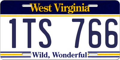 WV license plate 1TS766