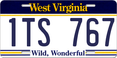 WV license plate 1TS767