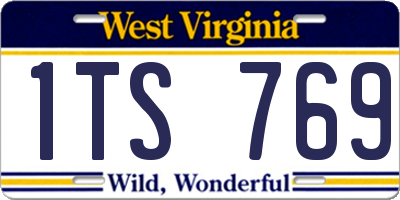 WV license plate 1TS769