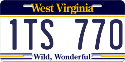 WV license plate 1TS770