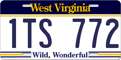 WV license plate 1TS772