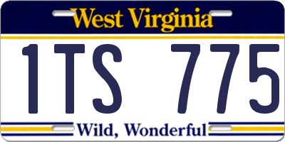 WV license plate 1TS775