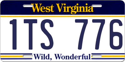 WV license plate 1TS776