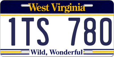 WV license plate 1TS780