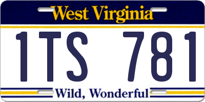 WV license plate 1TS781
