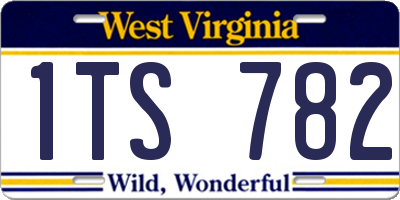 WV license plate 1TS782