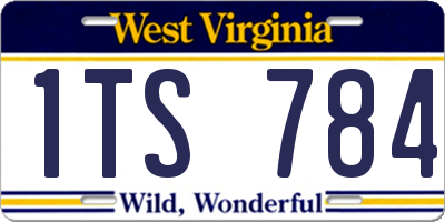WV license plate 1TS784