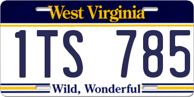 WV license plate 1TS785