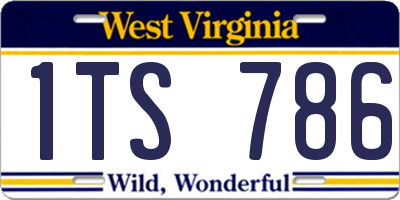 WV license plate 1TS786