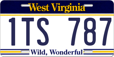 WV license plate 1TS787