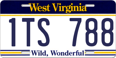 WV license plate 1TS788