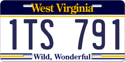 WV license plate 1TS791