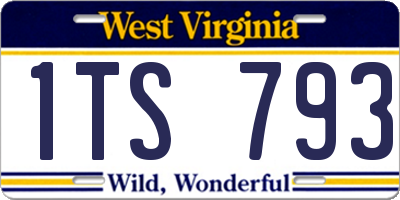 WV license plate 1TS793