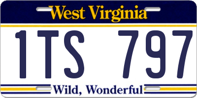 WV license plate 1TS797