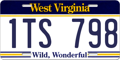 WV license plate 1TS798