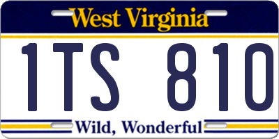 WV license plate 1TS810