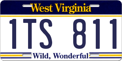 WV license plate 1TS811