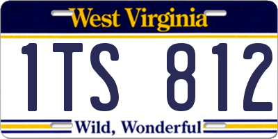 WV license plate 1TS812