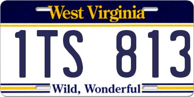 WV license plate 1TS813