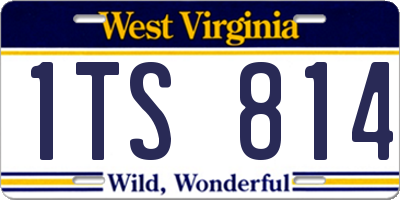 WV license plate 1TS814