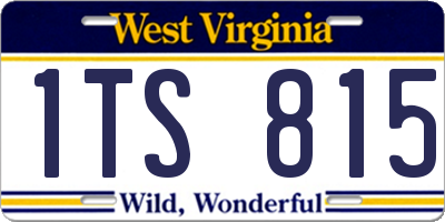 WV license plate 1TS815