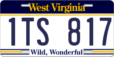 WV license plate 1TS817