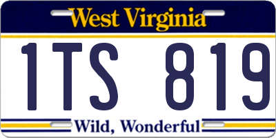 WV license plate 1TS819