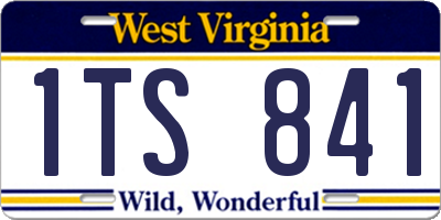 WV license plate 1TS841