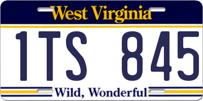 WV license plate 1TS845