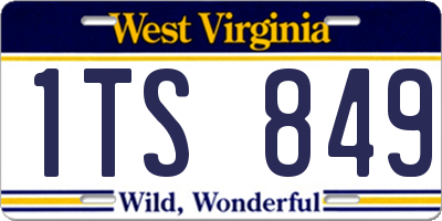 WV license plate 1TS849