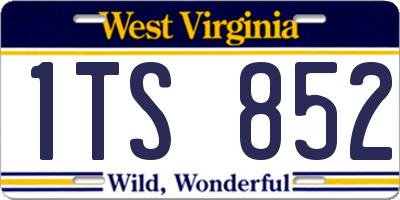 WV license plate 1TS852