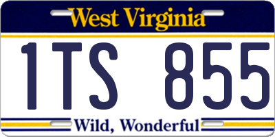 WV license plate 1TS855