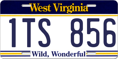WV license plate 1TS856