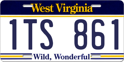 WV license plate 1TS861