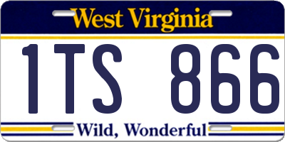 WV license plate 1TS866