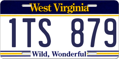 WV license plate 1TS879