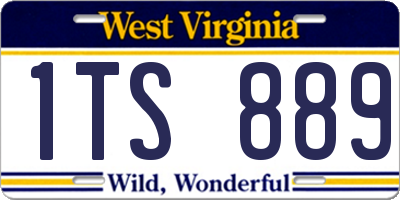 WV license plate 1TS889