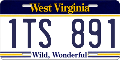 WV license plate 1TS891