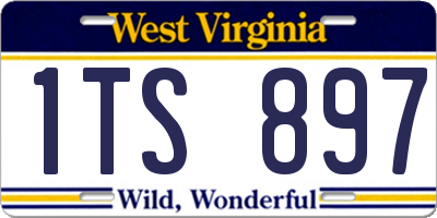 WV license plate 1TS897