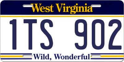 WV license plate 1TS902