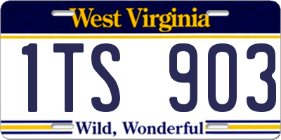 WV license plate 1TS903