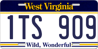 WV license plate 1TS909