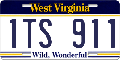 WV license plate 1TS911