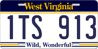 WV license plate 1TS913