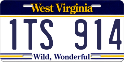 WV license plate 1TS914